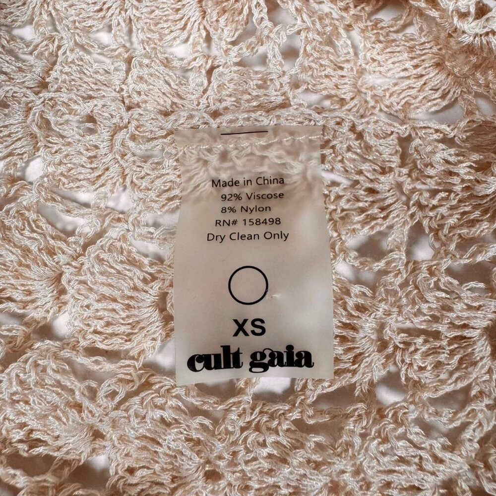 Cult Gaia Demi Knit Dress Sz XS Sheer Nude Luxury Swim Cover Up - Picture 14 of 15